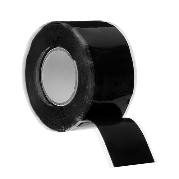 Self-Fusing Silicone Tape 1" x 10', Waterproof Hose Repair Tape Soft Strip, Black