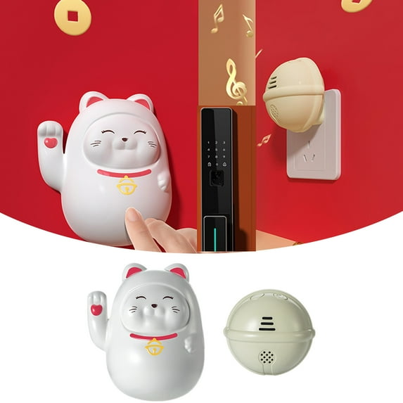 Self Generating Wireless Cat Doorbell with Remote Induction Split Type Home Security Alert System