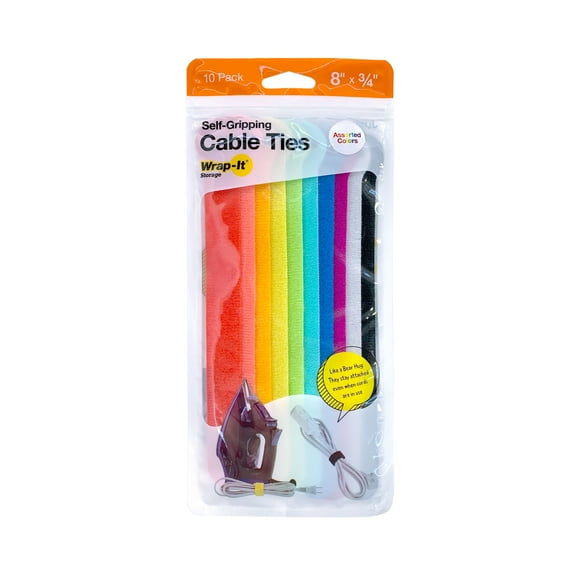 Self-Gripping Cable Ties - 8-in. (10-Pack)