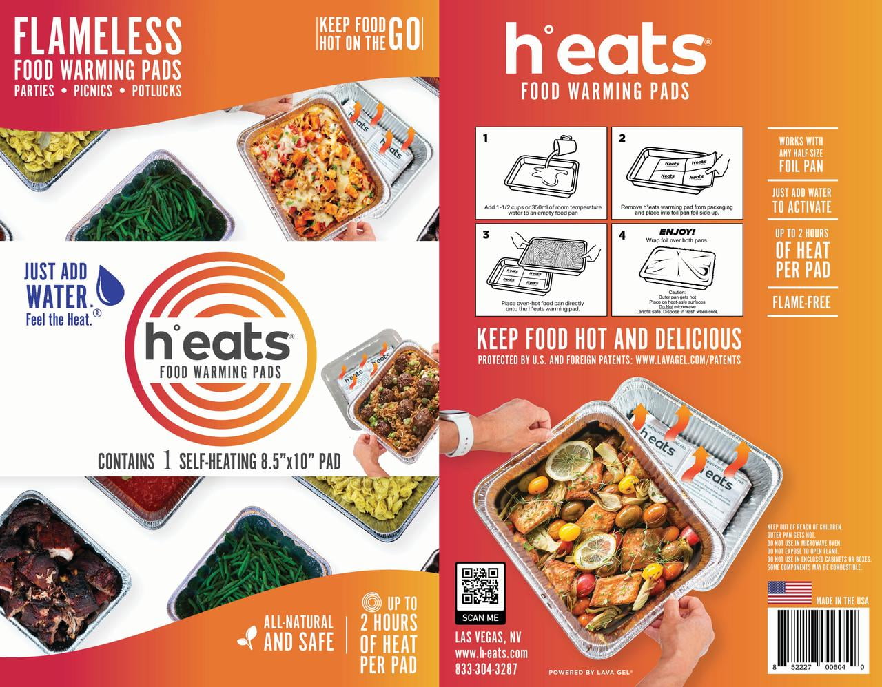 SelfHeating 2 Hour Food Warming Pad