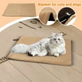 thumbnail image 1 of Self Heating Cat Bed 23.6 x 17.7inch - Thermal Self Warming Cat Mat for Indoor & Outdoor Use - Extra Soft Fluffy Blanket, Non-Electric Pad, Non-Slip Bottom, Removable & Washable Cover (Brown), 1 of 8