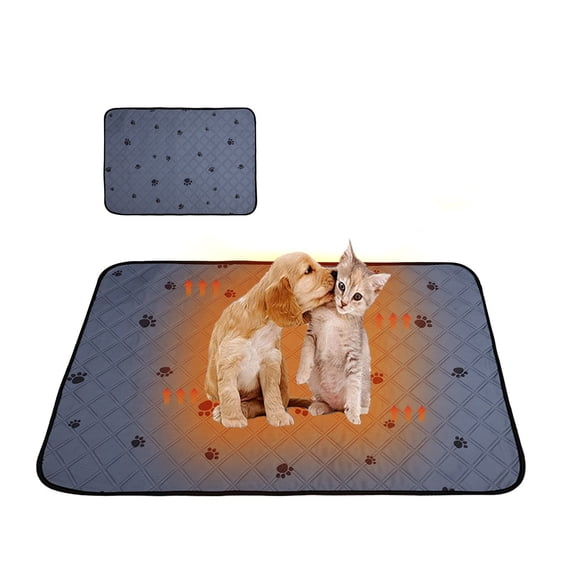 Self Heating Cat Bed, Reusable Cozy Cat & Dog Mat with Non-Slip Bottom, Machines Washable, Extra Warm Thermal Pets Pad for Indoor Outdoor(23.6x17.7inch)