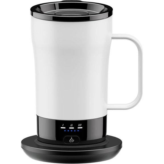 Self-Heating Coffee Mug, 14oz Heated Coffee Mug - Rechargeable Temperature Control Coffee Mug Keep Coffee Hot, Smart Mug Great Gift for Coffee Lovers & Slow Sippers