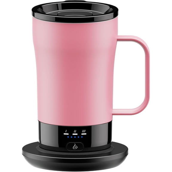 Self-Heating Coffee Mug, 14oz Heated Coffee Mug - Rechargeable Temperature Control Coffee Mug Keep Coffee Hot, Smart Mug Great Gift for Coffee Lovers & Slow Sippers