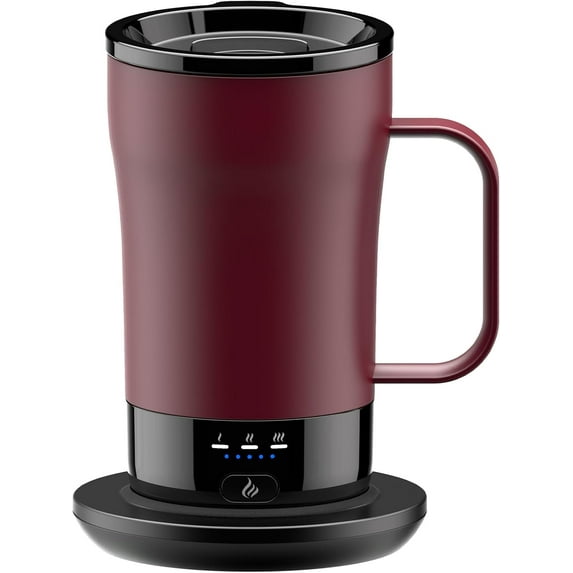 Self-Heating Coffee Mug, 14oz Heated Coffee Mug - Rechargeable Temperature Control Coffee Mug Keep Coffee Hot, Smart Mug Great Gift for Coffee Lovers & Slow Sippers