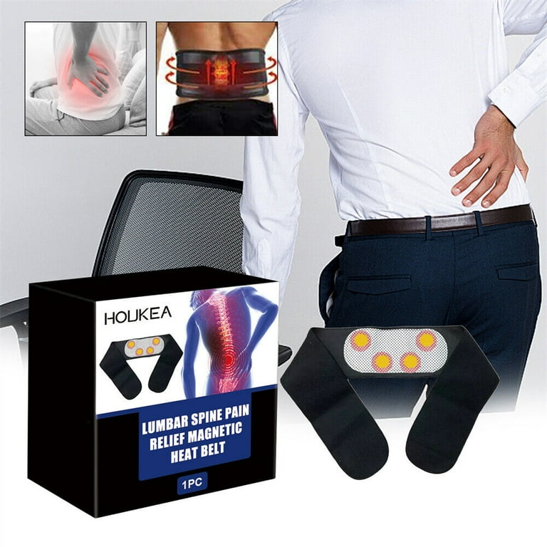 Self Heating Lumbar Support Heated Lower Back Brace Belt Pain Relief Therapy UK Walmart