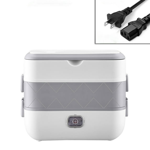 Self Heating Lunch Box Cordless, Cordless Lunch Box with 1L, 158°F Heat, 16000mAh echargeable Battery Powered Food Warmer for Work, Self Heating for Office, Car, and Outdoor Use(Gray)