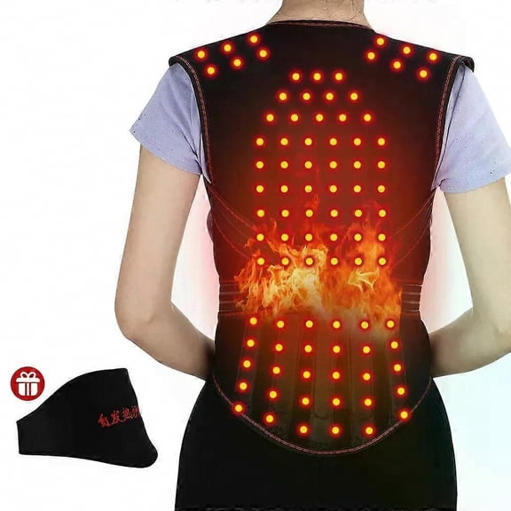 Self-Heating Magnetic Vest for Posture Correction and Lumbar Support with Shoulder and Back Pain Relief