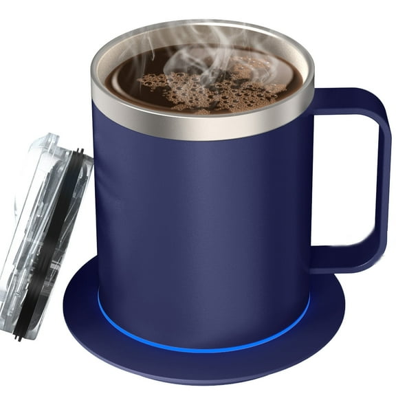 Self Heating Mug for Coffee,12Oz Heated Cup with 10Hrs Auto Shut-Off, Powered by USB 5V (Royal Blue)