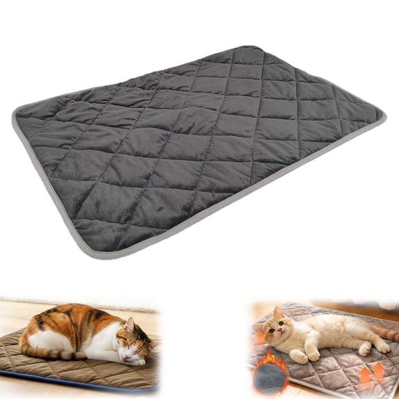 Self Heating Pad for Dog & Cat, 2026 New Self Warming Pet Bed Dog Heating Pad, Non-Slip & Washable, Thermal Reflection Pad, Pad Sleeping Mat for Small Medium Large Dogs (Gray, Large)