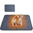 thumbnail image 1 of Self Heating Pet Pad for Cats Dogs Thermal Mat, Non Slip Bottom Washable Gray 70x100cm, Captures Body Heat No Electricity Needed Indoor Outdoor, 1 of 6