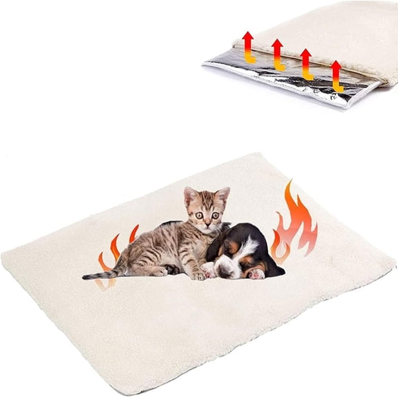 Self Heating Pet Pads Pet Blanket for /,Pet Heating Pad,Self Warming Cushion Mat for Cats Dogs,Self Heated Bed/Pet Thermal Mat Blanket Ecological (60x45 cm)