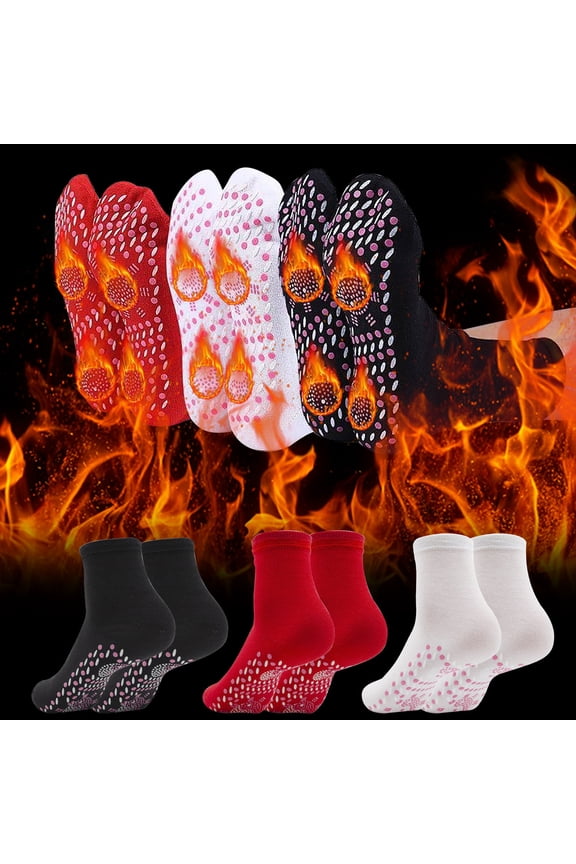 Self Heating Socks for Men and Women, Thermal Insulated Winter Socks with Ergonomic Massage, Moisture Wicking Breathable Hiking Socks for Skiing Snowboarding and Cold Weather