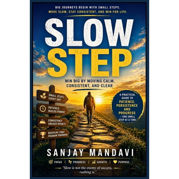 Self Help Books by Sanjay Mandavi Slow Step: Win Big by Moving Calm, Consistent and Clear, Book 18, (Paperback)