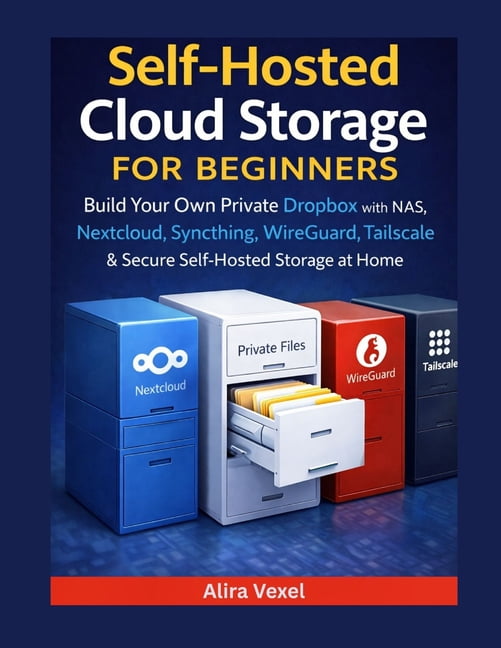 Self-Hosted Cloud Storage for Beginners: Build Your Own Private Dropbox with NAS, Nextcloud, Syncthing, WireGuard, Tails, (Paperback)