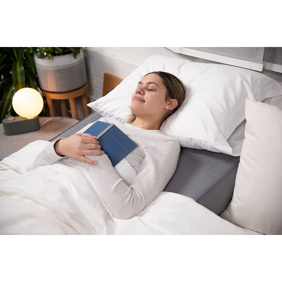 Self-Inflating Bed Wedge Pillow for Travel and Home - Lightweight Support for Acid Reflux, GERD, Heartburn Relief with Zero Entry Low End