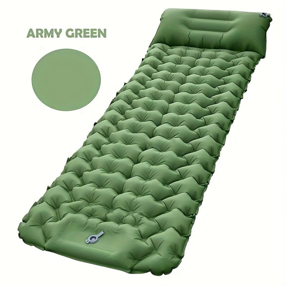 Self-Inflating Camping Mat with Pillow - No Electricity & Ultra-Light. Includes Storage Bag for Hiking, Travel & Outdoor Use.
