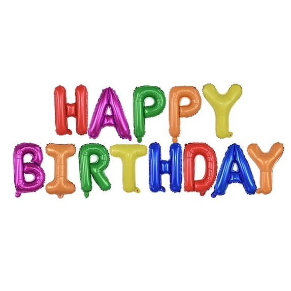 Self Inflating Happy Birthday Balloons Banner Bunting 16 inch Letters Foil Create a Romantic Atmosphere For Birthday and Parties