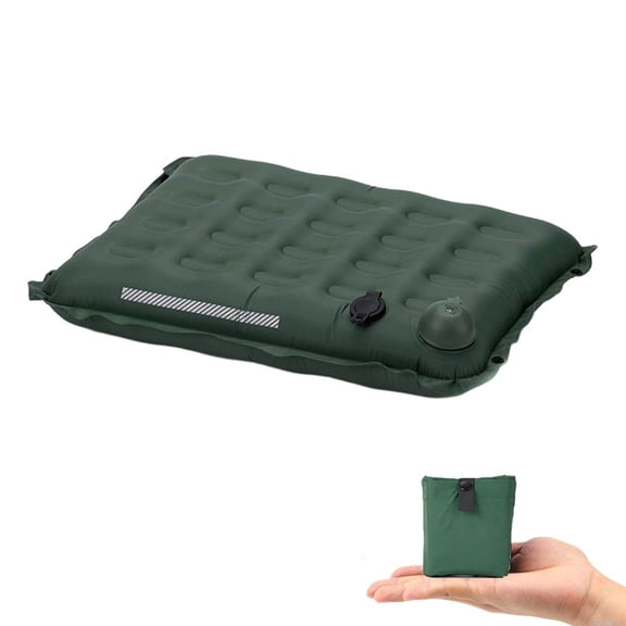 Self-Inflating Travel Seat Cushion for Airplane, Portable Inflatable Camping Pad, Bleacher Cushion for Long Flights, Office, Wheelchair, Car Use, Easy Carry Design