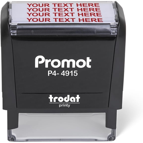 Self-Inking 4-Line Custom Stamp - Personalized Name & Address Stamp with Up to 4 Lines of Custom Text, Easy Replaceable Ink Cartridge, Ideal for Home, Office & Business Use (Extra Large)