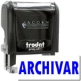 thumbnail image 1 of Self-Inking Archivar Stamp, Trodat Printy 4911, Press and Print Stamping, Impression Size 5/8" x 1-1/2", Up to 10,000 Impressions - Blue Ink, 1 of 10