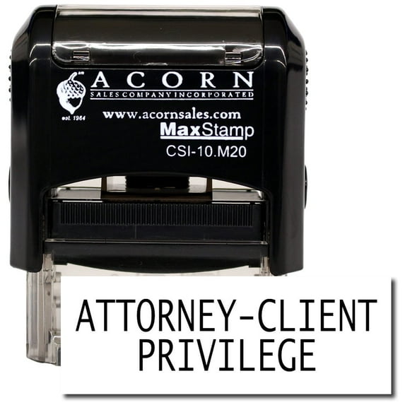 Self-Inking Attorney-Client Privilege Stamp with Yellow Ink