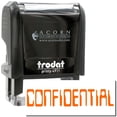 thumbnail image 1 of Self-Inking Barcode Confidential Stamp, Trodat Printy 4911, Press and Print Stamping, Impression Size 5/8" x 1-1/2", Up to 10,000 Impressions - Orange Ink, 1 of 10