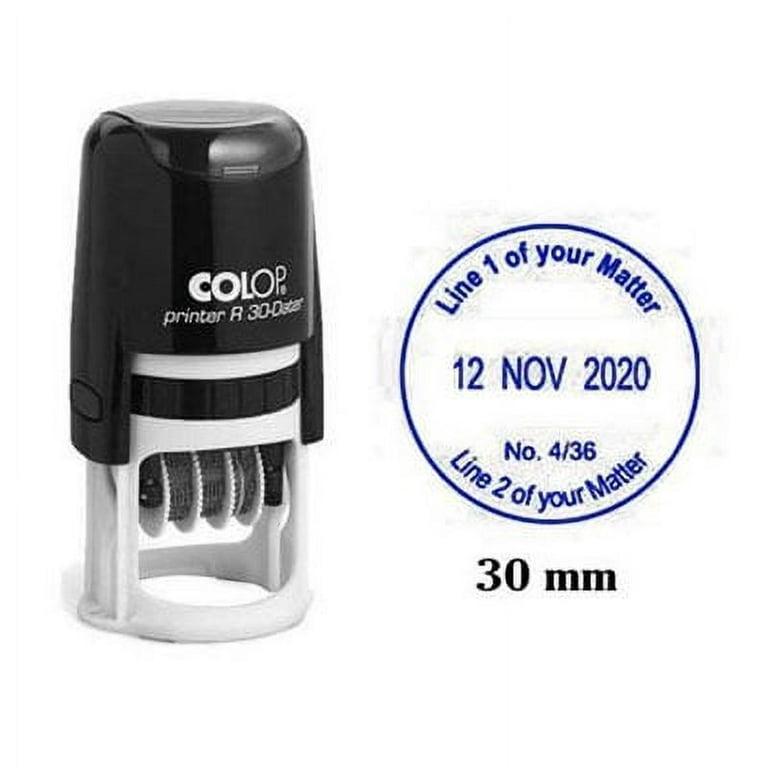 Self Inking COLOP R30 Round Custom Rubber Stamp With Date