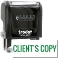 thumbnail image 1 of Self-Inking Client's Copy Stamp, Trodat Printy 4911, Press and Print Stamping, Impression Size 5/8" x 1-1/2", Up to 10,000 Impressions - Green Ink, 1 of 10