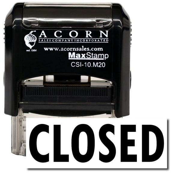 Self-Inking Closed Stamp with Red Ink