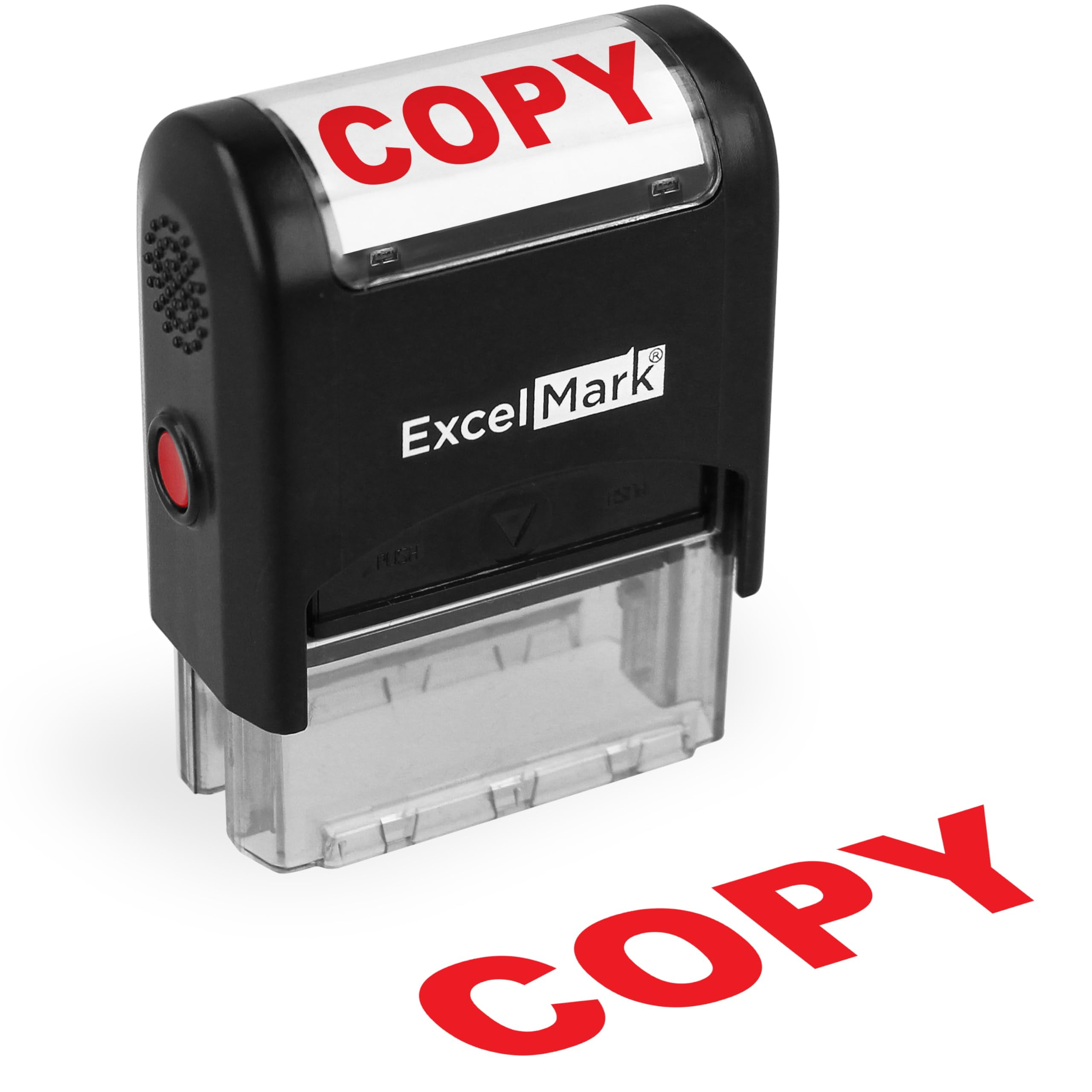 Self Inking Copy Rubber Stamp with Red Ink Cartridge, Office Efficiency ...