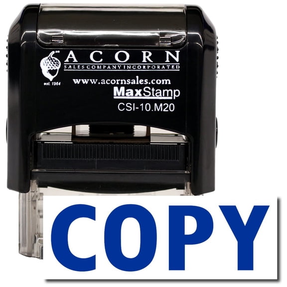 Self-Inking Copy Stamp with Blue Ink