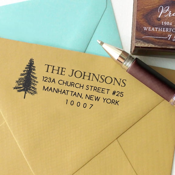Self Inking Custom Holiday Stamp Personalized Family Return Address Stamp Christmas Gift