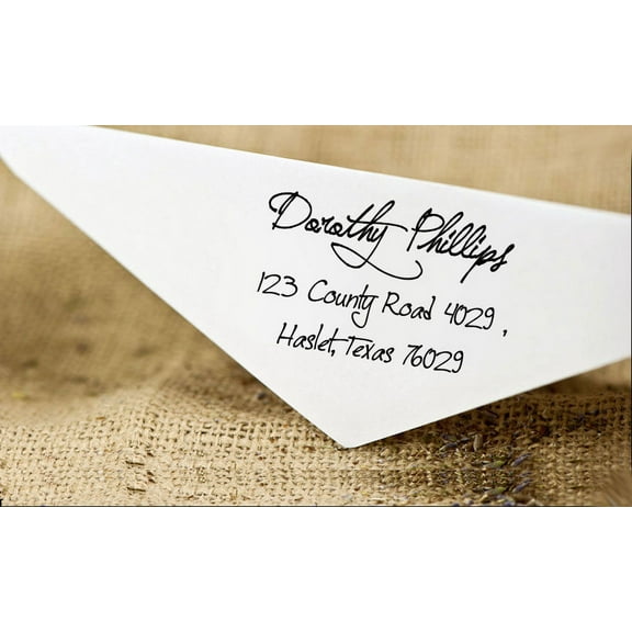 Self Inking Custom Return Address Stamp Hand Calligraphy Family Address Invitation Colop Stamper