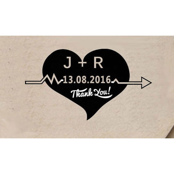 Self Inking Custom Rubber Stamp Heart Design Save The Date Personalized Stamper Proposal Idea Gift
