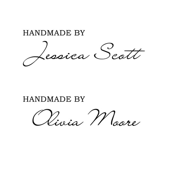 Self Inking Custom Rubber Stamper Signature Font Handmade By Personalized Stamp Gift