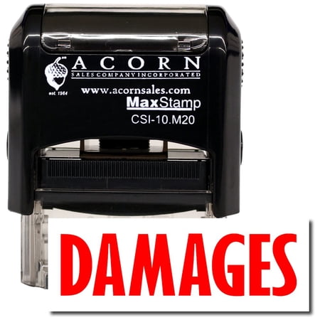 Self-Inking Damages Stamp with Yellow Ink