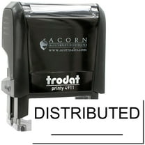 Self-Inking Distributed Stamp With A Line, Trodat Printy 4911, Press and Print Stamping, Impression Size 5/8" x 1-1/2", Up to 10,000 Impressions - Black Ink