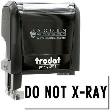Self-Inking Do Not X-Ray Stamp, Trodat Printy 4911, Press and Print Stamping, Impression Size 5/8" x 1-1/2", Up to 10,000 Impressions - Black Ink