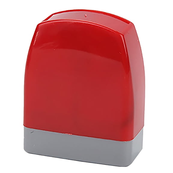 Self-Inking Document Stamp, Red-Gray Refillable Rubber Stamp 1.96×0.78×1.57in 1 Piece, Durable Office Stamp for Paperwork & Business Records