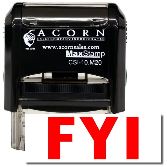 Self-Inking FYI Stamp with Orange Ink