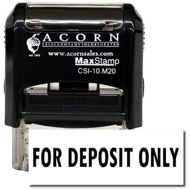 Self-Inking For Deposit Only Stamp