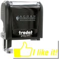 thumbnail image 1 of Self-Inking I Like It Stamp, Trodat Printy 4911, Press and Print Stamping, Impression Size 5/8" x 1-1/2", Up to 10,000 Impressions - Yellow Ink, 1 of 10