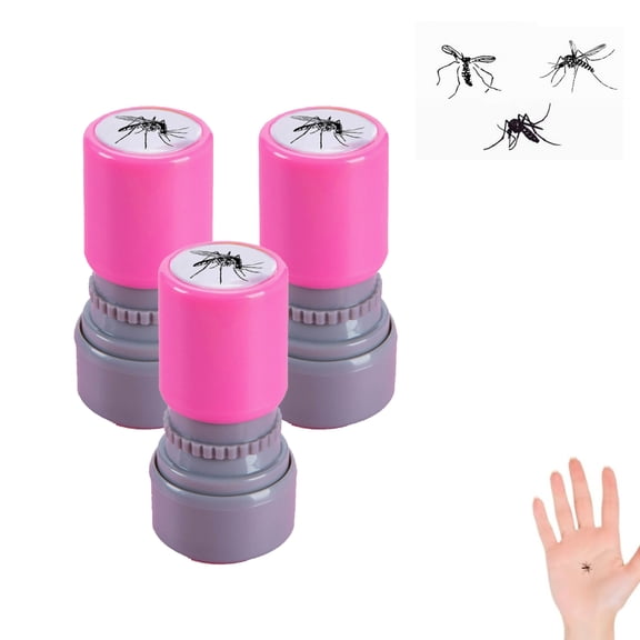 Self-Inking Mosquito Smack Prank Stamp, Realistic Fake Bug Trick Prop, Funny Gag Insect Stamper for Friends and Family, Pre-Inked Novelty Gift, Live and Dead Imprints