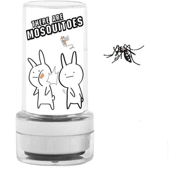 Self-Inking Mosquito Stamp Dead Fly Seal Stamp Realistic Slap Stamp, Joke Fly Stamp Portable Carry-On Prank Toy with Washable Print for Family Gathering Fun Activities A-1PCS