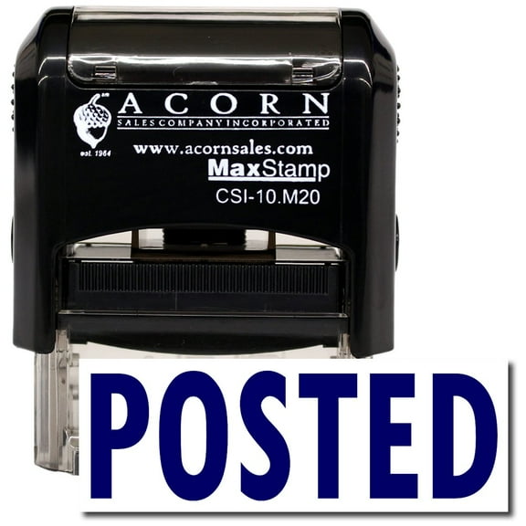 Self-Inking Posted Stamp with Red Ink