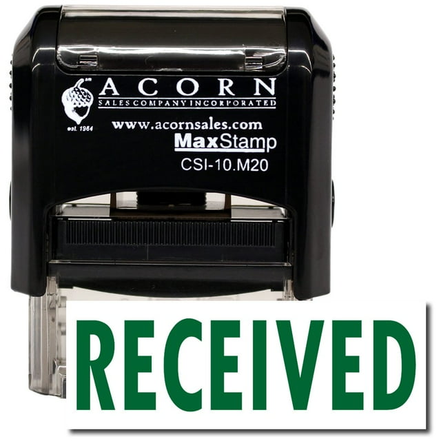 Self-Inking Received Stamp with Yellow Ink