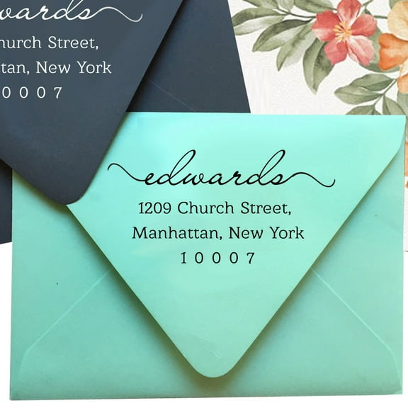 Self Inking Return Address Stamp Custom Family Invitation Pre Inked Stamper Personalied Gifts