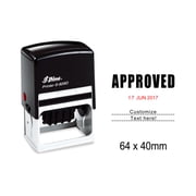 Self Inking Shiny Date Stamp With Approved & Customize Text Here Text Office Stationery Rubber Stamp S-829D