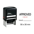 thumbnail image 1 of Self Inking Shiny Date Stamp With Approved & Initial Text Ofiice Stationery Rubber Stamper, 1 of 1